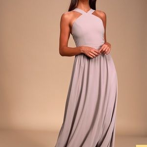 Lulus Air of Romance Maxi Dress in Taupe